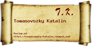 Tomasovszky Katalin névjegykártya